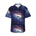 thumbnail image 1 of Balery Planets Stars And Galaxies Camisas hawaianas de manga corta para hombre, camisas playeras de corte holgado, camisas de vacaciones con botones,X-Large, 1 of 7