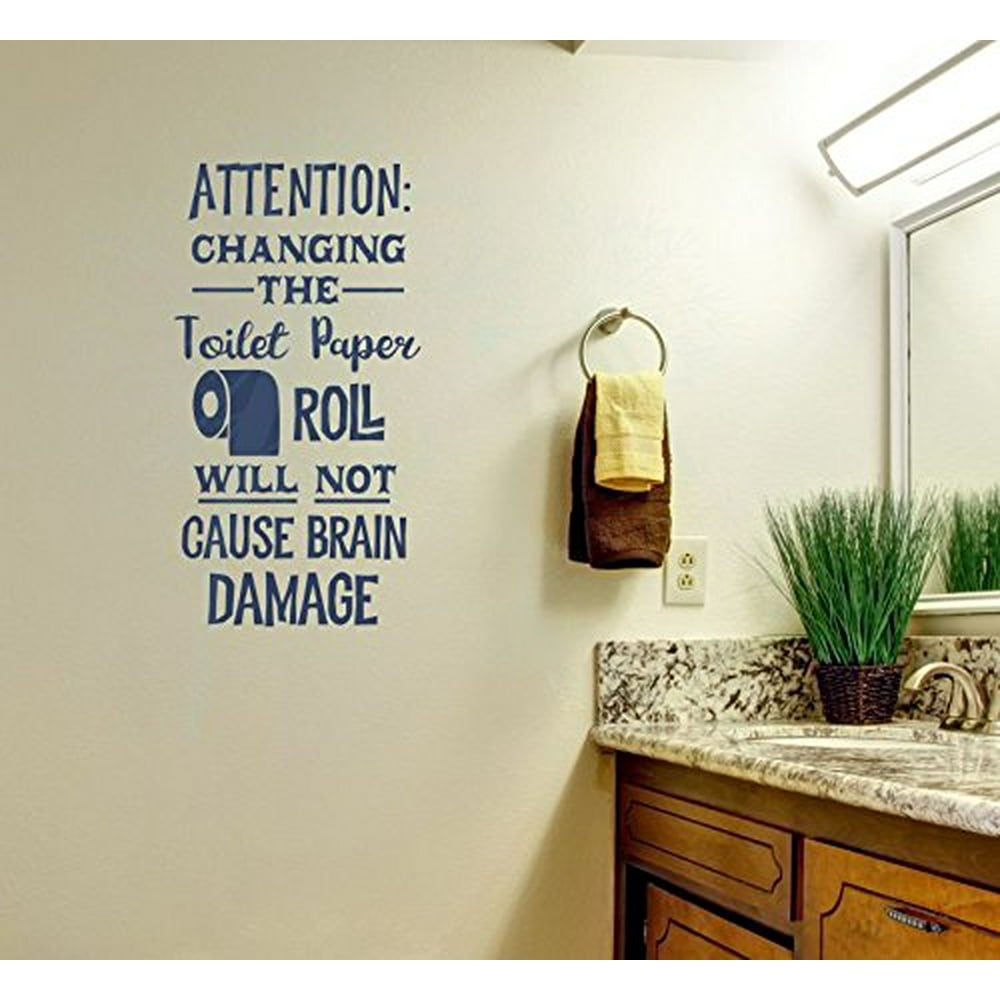 changing the toilet paper humor wall quote letters vinyl decals