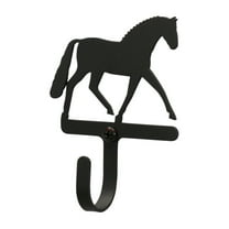 Home Indoor Modern Decorative Black Dressage Horse Wall Hook Small