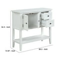thumbnail image 5 of Benjara Console Table with 2 Drawers and 2 Doors Cabinet, White, 5 of 5