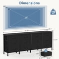 thumbnail image 6 of JIOABL TV Stand with 12 Fabric Drawers, Metal Frame Storage Stand with Adjustable feet and Anti-Tip, Black, 6 of 7