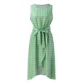 thumbnail image 4 of Sngxgn Women's Lounge Slip Long Dress Elegant Sleeveless Ribbed Bodycon Maxi Dresses(Green,M), 4 of 7