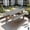 Black, variant on FHLFN717 Vinyl Fitted Picnic Table Cover with Bench Covers and Bag, Outdoor Waterproof Picnic Tablecloth with Elastic Edges, 72x30 Inches 3 Pcs Set