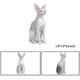 thumbnail image 4 of Paquete de 2 figuras de gato Sphynx, modelo de gato sin pelo de resina, estatua de gato sin pelo Sphynx para decoración del hogar, gris y rosa, 4 of 5