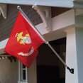 thumbnail image 2 of Practical Adjustable Flag Bracket Holder for Home Use Black Aluminum Alloy 1pc, 2 of 8
