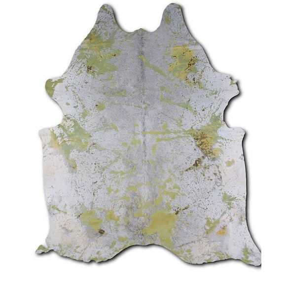 Bonjour cowhide rugs for sale DISTRESSED LIME GREEN rug
