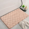 COM1950s Luxury Rabbit Fur Bath Rugs Memory Foam Faux Fur Bath Mats for