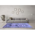 thumbnail image 3 of Ahgly Company Machine Washable Indoor Rectangle Abstract Blue Contemporary Area Rugs, 2' x 5', 3 of 4