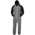 thumbnail image 3 of Juicy Trendz Unisex Adult Fleece Onesie, Hooded Jumpsuit Pajamas for Men & Women – Cozy Loungewear Charcoal Black, 3 of 10