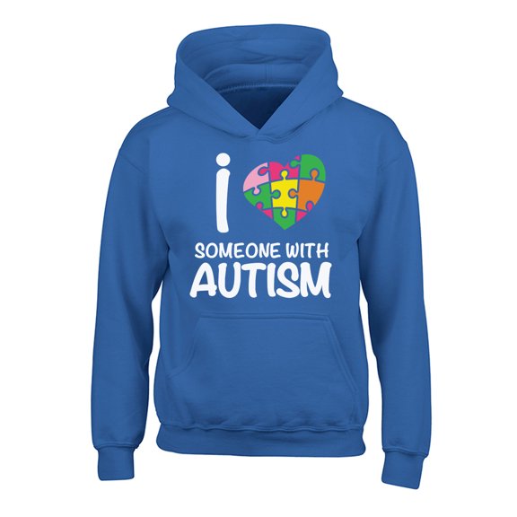 Awkward Styles Autism Awareness Hoodies for Girls I Love Someone With Autism Hooded Youth Sweatshirt for Boys