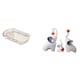 thumbnail image 1 of Elegante juego de bandejas de tocador con forma de para desayuno, frutas y cosméticos, con esculturas de animales para escritorio y decoració, 1 of 8