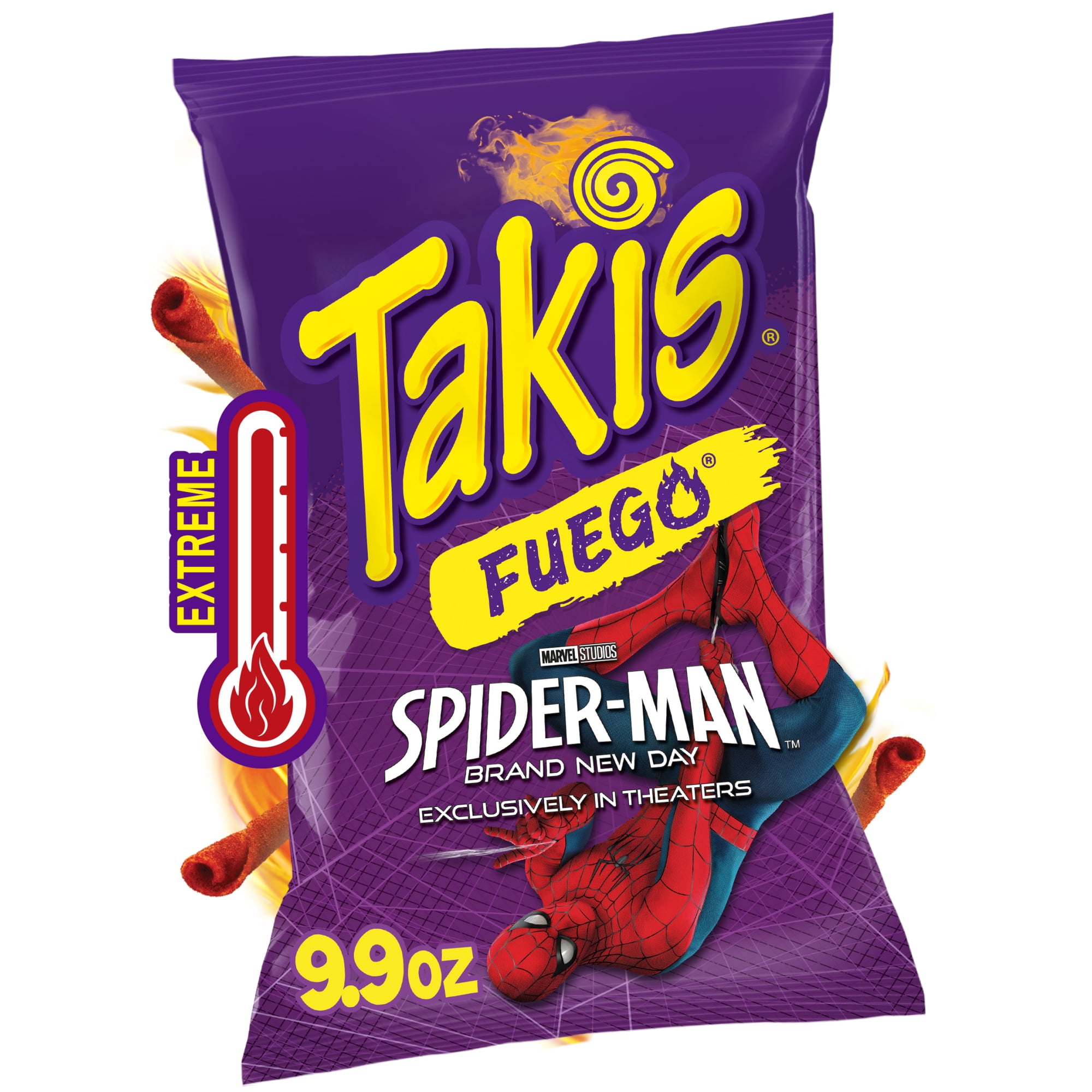 Takis Fuego 9.9 oz Sharing Size Bag, Hot Chili Pepper & Lime Rolled Tortilla Chips