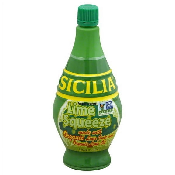 Sicilia Lime Juice, Squeeze Bottle, 4 oz