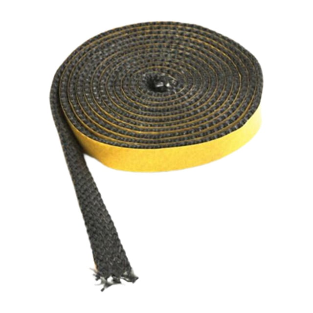 Moyic Cinta de junta de estufa de leña Cuerda de fibra de vidrio de alta densidad para puerta de ventana de horno 3 mm x 18 mm x 200 cm Type2 NO2