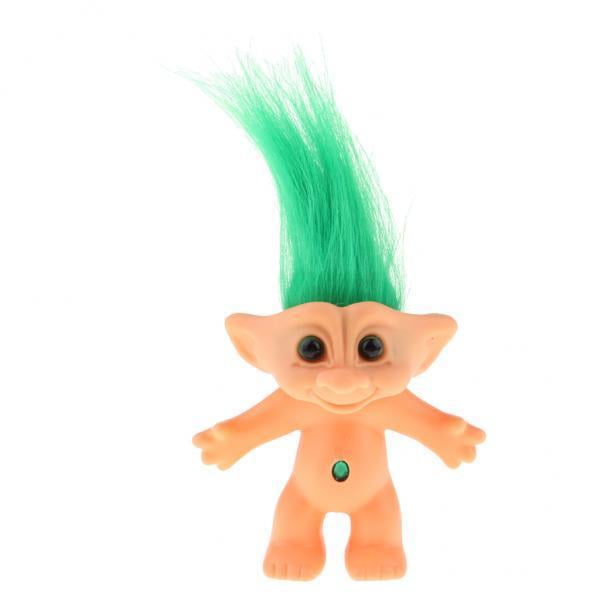 2x muñeco desnudo de 10cm Color juguete para decoración de tartas Hugo Muñeca Trolls Vintage
