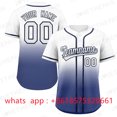 thumbnail image 3 of Camiseta de béisbol con degradado, camiseta personalizada del equipo, impresión de nombre personal, número, rayas, ropa deportiva de hip hop, camiseta de béisbol para hombres, mujeres y niños, 3 of 5
