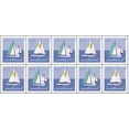 thumbnail image 1 of Sellos postales, veleros del Servicio Postal de los Estados Unidos, x10, 1 of 4