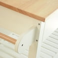 thumbnail image 4 of AUSILVER Kitchen Storage Carts with 2 Drawer Lockable, MDF Wood White, 4 of 9