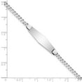 thumbnail image 3 of Auriga Fine Jewelry 14K White Gold Flat Curb Link Soft Id Bracelet 8inch for Women, 3 of 7