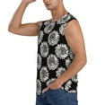 thumbnail image 3 of Fotbe Men's White Sunflowers Print Men's Sleeveless Muscle Tank Tops Casual T-Shirts for Gym Workout Beach-Large, 3 of 8