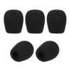 Mini Microphone Windscreens Mic Foam Covers for Lapel Lavalier Headset Microphone Black, Pack of 5pcs