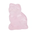 thumbnail image 2 of Decoración En Forma De Gatito De Cuarzo Rosa Rosa, Piedra Curativa, Decoración De Piedras Preciosas, Textura Suave, Artesanía Pulida, Diseño Adorable, 2 of 7