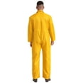 thumbnail image 2 of Eandarui Mens Overalls Work Coveralls Wear-resistant Boilersuit Warehouse Workerwear Suit Yellow XL, 2 of 5