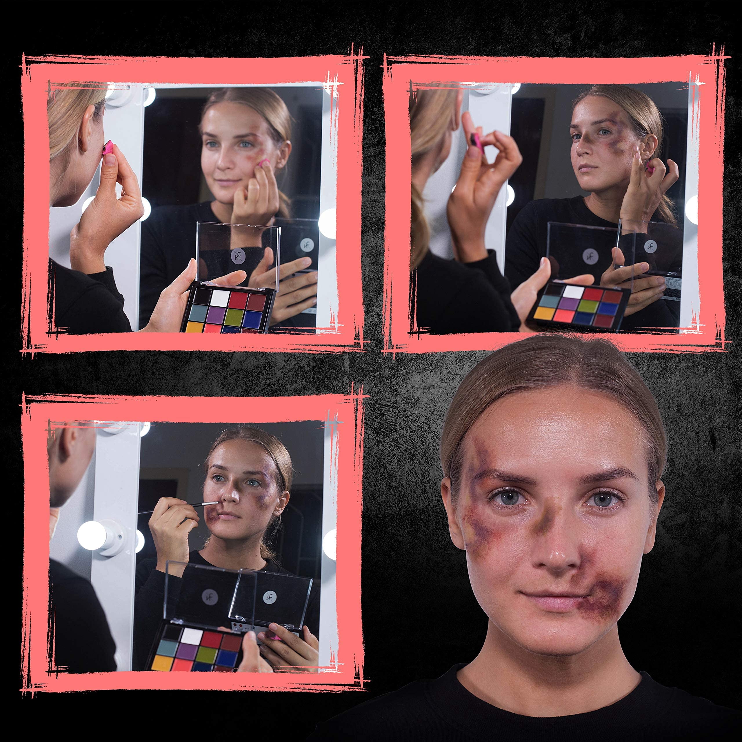 Narrative Cosmetics 12-Color Primary FX Cream Palette, Professional Quick Drying Waterproof SFX Makeup for the Stage, Film, Costumes, Cosplay