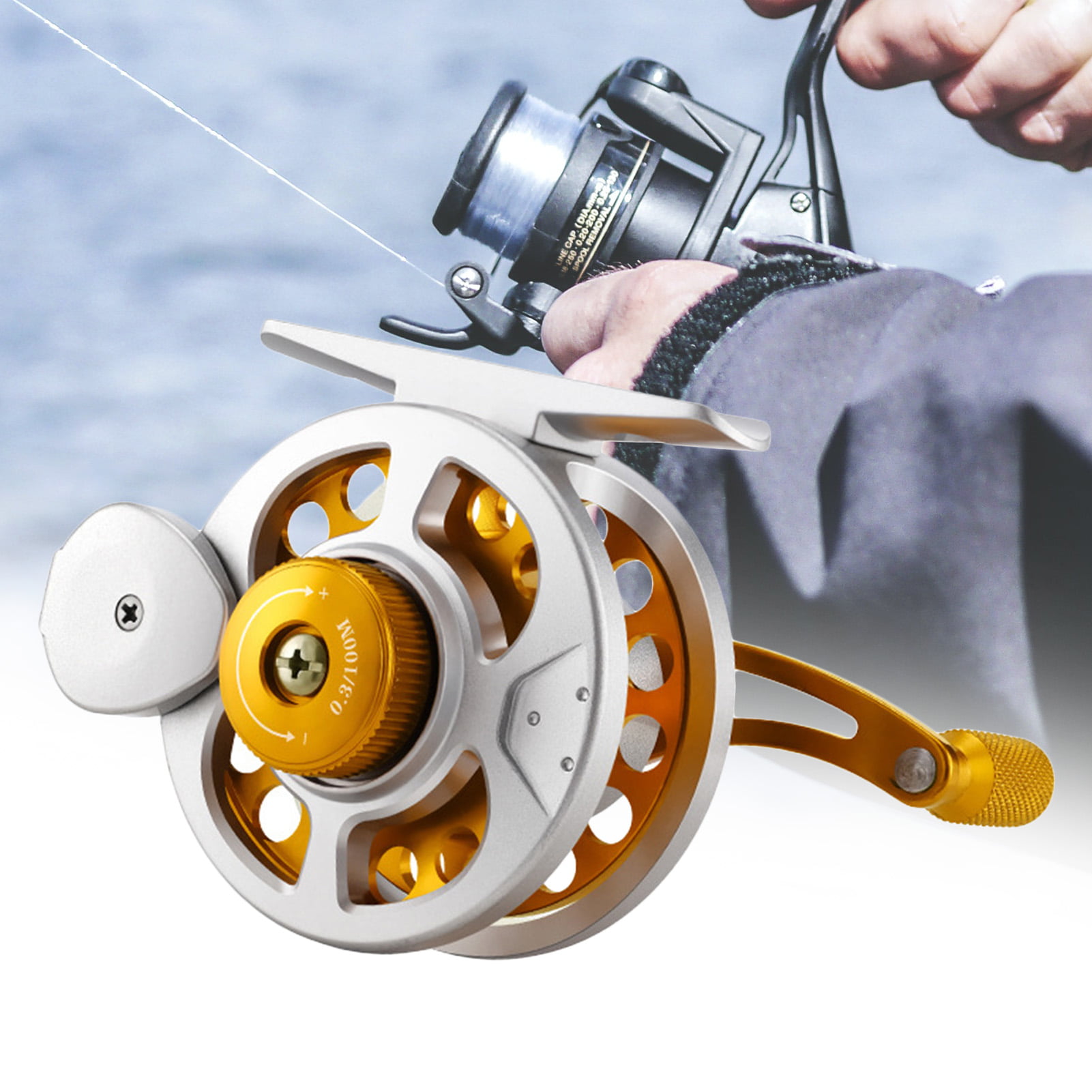 New Ice Fishing Reel 40 50 60mm Right/Left Handed Fishing Raft Wheel Ice Fly  Winter Fishing Vessel Wheel Ultra-light
