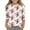 White, variant on Girls Shirts Size 7-8 Crewneck Shirts for Girls Three Quarter Length Sleeve Tee Shirts Floral Print Shirts Girls Blouses Size 14-16