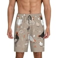 thumbnail image 3 of Lsque Chicken Mens Sleep Pajama Shorts,Short Pajama Pants, Cotton Ultra-Soft Knit-X-Large, 3 of 9