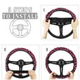 thumbnail image 4 of Renewold Soft Stretchy Steering Wheel Cover for Women Men, Universal Fit for Sedans SUV, Anti-Slip and Washable, Leopard Print Pink, 4 of 6