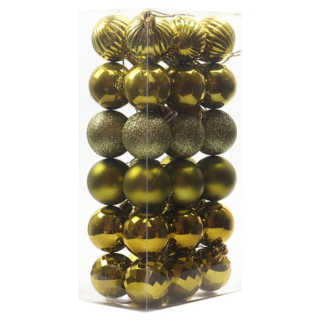 Billuyoard 36 piezas interior pared techo Navidad adorno hogar Hotel apartamento árbol colgante vacaciones Festival decoración ornamento Kits de decoración para fiestas Fruta Verde