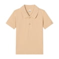 thumbnail image 3 of Havenx School Uniform Golf Polo Shirts for Boys Girls Short Sleeve Button Up Collared Polo Quick Dry Moisture Wicking Shirts Dry Fit Athletic School Uniform Casual Clothes,Camel, 3 of 3