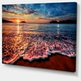 thumbnail image 2 of Designart 'Peaceful Evening Beach View ' Seascape Canvas Art Print, 2 of 3