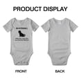 thumbnail image 3 of Warning: Protected by A Golden Retriever Dog Funny Baby Rompers Infant Clothes (Gray,6-12 Months), 3 of 5