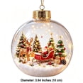 thumbnail image 7 of DefiDgd Lighted Clear Acrylic Christmas Ball Ornament,3D Miniature Snowy Winter Scene Hanging Bauble With Gold Cap for Xmas Tree Holiday Home Decor,Gift, 7 of 7