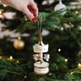thumbnail image 5 of 6X Carousel Christmas Ornaments - 6 Pcs/Set Wooden Vintage Pendant Christmas Tree Ornament Christmas Birthday, 5 of 9