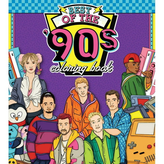 Color Through the Decades Best of the '90s Coloring Book: Color Your Way Through 1990s Art & Pop Culture, Book 2, (Paperback)