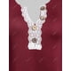 thumbnail image 4 of Camiseta Panel Encaje Abotonado Tamaño Plus Rosegal  Mangas largas de talla grande, 4 of 5