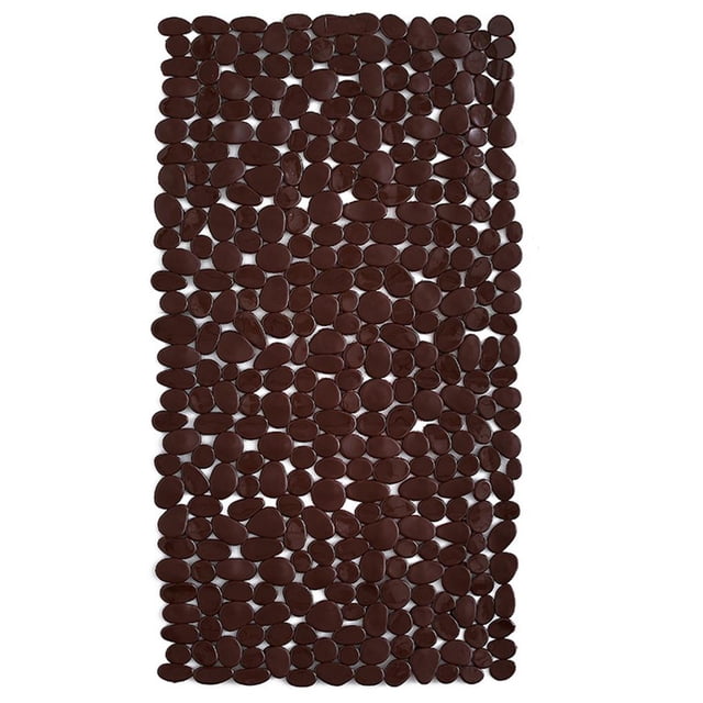 Naiovety Alfombrilla antideslizante para baño, ducha, baño, almohadilla de PVC con ventosas, alfombrilla antideslizante para bañera Juegos de accesorios de baño marrón Naiovety HA000330-05B