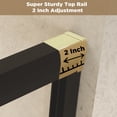 thumbnail image 6 of UHOMEPRO 56-60" W x 72 in H Double Sliding Shower Door with Aluminum Frame, Modern Bathroom Shower Door with 1/4" Clear Tempered Glass and Stainless Steel Long Handles, SCGG Certified, Matte Black, 6 of 9