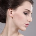 thumbnail image 4 of Gem Stone King 925 Sterling Silver Green Peridot and Yellow Citrine Stud Earrings for Women Men Set of 2, 4 of 5