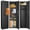 Black-Fingerprint, variant on 53.15" Wall Safe Between the Studs, Biometric Fingerprint Hidden Safe with Dual Alarm System and Silent Mode, Wall Gun Safe with 3 Adjustable Shelves and Magnetic Slot (Black-Fingerpirnt)
