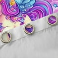 thumbnail image 4 of Homewish Colorful Lovely Unicorn Black Out Curtains,Starry Sky Curtains Pack of 2 (42x63 Each),Cartoon Rainbow Wings Bedroom Curtains For Girls Kids,Luxury Bedroom Decor, 4 of 6