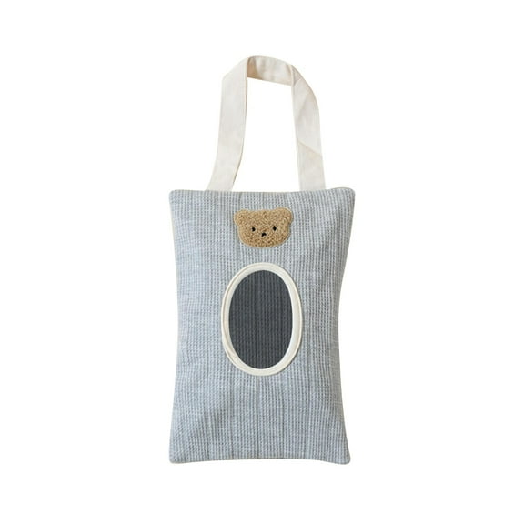 Storage Bag Blue, Baby Wipe Holder for Stroller Portable & Refillable Wipes Dispenser with Hanging Hook Hands Access for Changes (Includes 1 Dispenser)