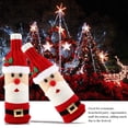 thumbnail image 1 of Botella de vino de Punto Bolsa Bacera Protectora de la Mesa de Navidad Decoración de la Fiesta Decoración de Santa Claus Snowman, 1 of 7