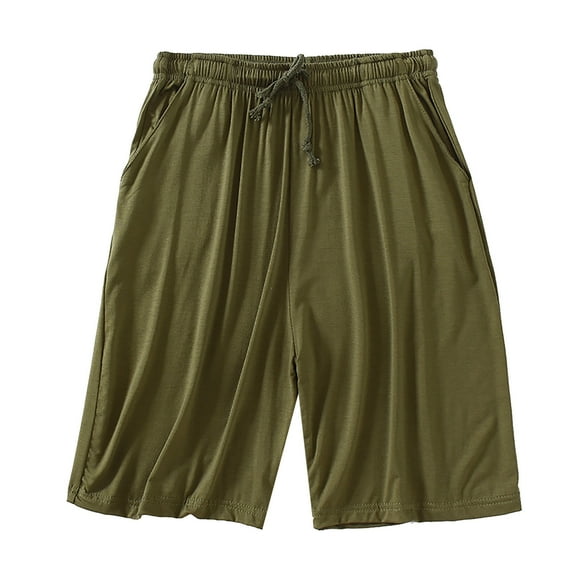 Clearance!Yoodem Pajama Shorts Men Mens Lounge Pants Men's Casual Outdoors Pocket Pants Work Trousers Beach Baggy Shorts Pant Pajama Pants Sleep Pants Army Green 5XL