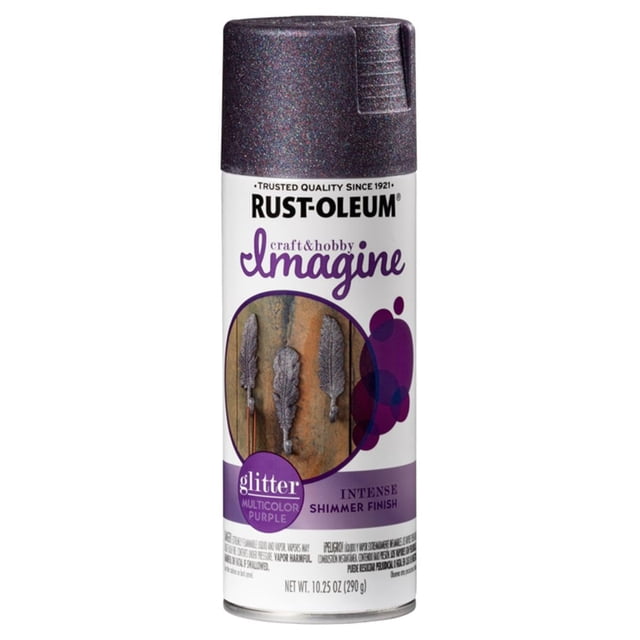 Pintura Rust-Oleum Imagine con purpurina en aerosol, color morado, 290 g