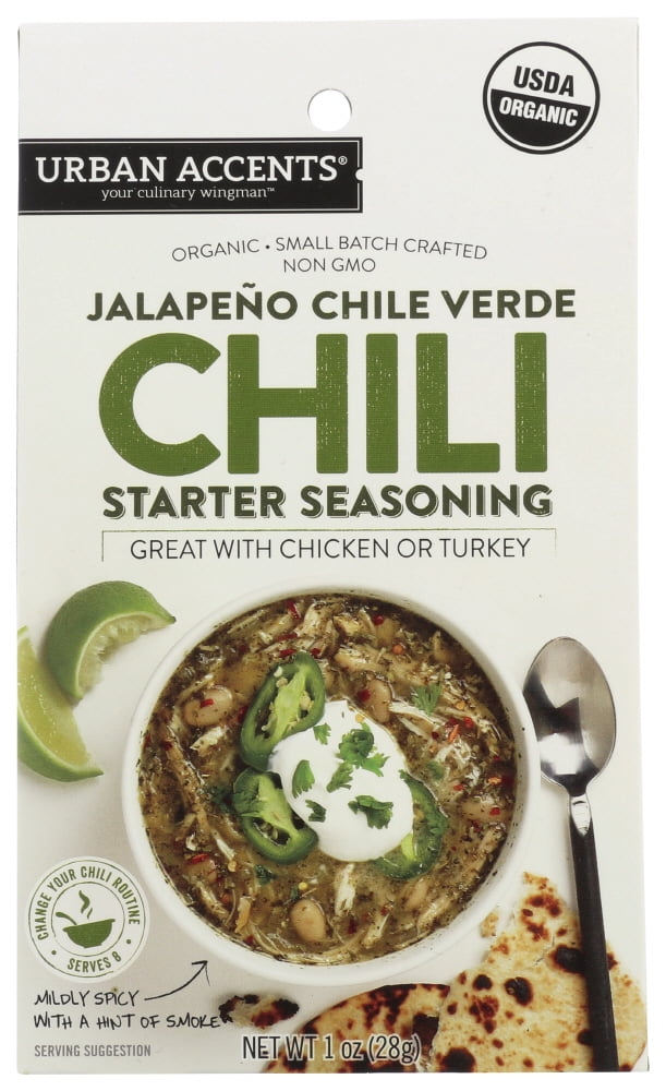 Urban Accents Chili Starter Seasoning, Jalapeño Chili Verde, 1 Oz